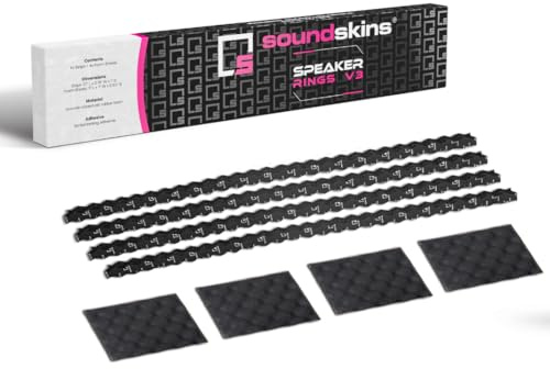 Soundskins SSK-RINGV3 Foam Speaker Ring Kit - (6) 1 High Rebound, Waterproof Acoustic Foam Strips and (4) Wave Reflection Pads