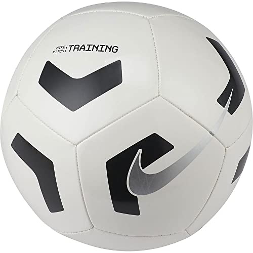 Nike Unisex Pitch Train - Sp21 Fußballbälle, White/Black/Silver, 5