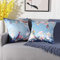 Artscope Weiche Faux Seide Kissenbezuge, 2er Set Retro Vogel Blume Muster Kissenhüllen Kissen Fall für Sofa Auto Schlafzimmer (45x45cm, Blau)