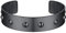 Richsteel Schwarz Metall Armband für Herren Damen Punk Rock Biker Nietenarmband Offener Armbänder mit Geschenkebox für Weihnachten Valentinstag
