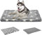 EMPSIGN Hundebett Grosse Hunde,Waschbar Hundekissen (kühl und warm), Hundematte aus hochdichtem Schaumstoff für Käfige, grau, 92x61x2.8cm
