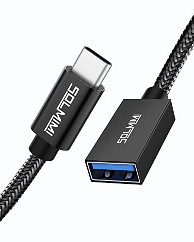 SOLMIMI USB C auf A OTG Adapter USB 3.0 Buchse auf Type C Stecker OTG Typ C Adaptr für Smartphone, Tablet, Notebook, Tastatur, Maus, Speicherkarte und andere USB-Peripheriegeräten - 0.2m