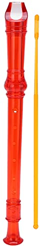 8-Loch-Klarinette, 8-Loch Sopran Blockflöte C-Klappe 8-Loch-Blockflöten-Instrument mit Reinigungsstab Deutsche 8-Loch-Flöte Transparente Sopran-Blockflöte Musikflöte für Anfänger
