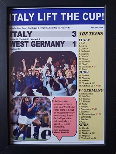 Italie 3 West Germany 1 - Finale de la Coupe du Monde 1982 - Impression encadrée