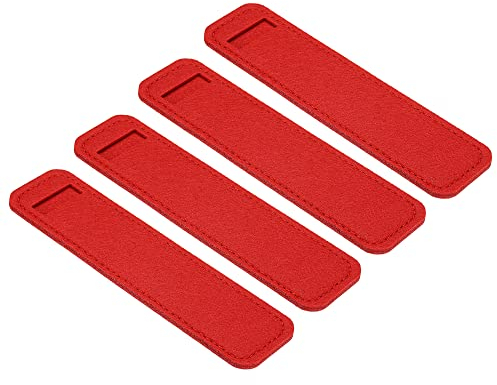 PATIKIL Filzstift Etui 4Pack Stifteetui Kugelschreiber-Etui Filz Bleistift Tasche Mini Schutzhülle Etui Halter Rot