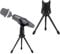 Vaguelly 2 Pieces Mini Table Microphone Tripod Stand Desk Mic Mount Stands Microphone Holder for Office