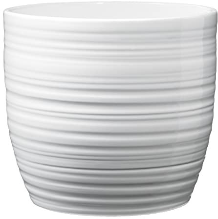 Soendgen Keramik Blumentopf, Bergamo Pure, weiß glänzend, 24 x 24 x 23 cm, 0252/0024/0050