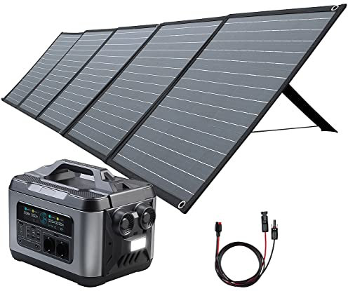 Batterie nomade et convertisseur solaire HSG-1200 avec panneau solaire et câble [Revolt]