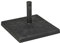 Outsunny 19kg Resin Garden Parasol Base Holder, Square Outdoor Market Umbrella Stand Weight for Poles of Φ32mm, Φ38mm, and Φ48mm, Black