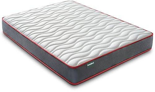 beloBed Matratzen 90x190 Memory Foam Matratze. Matratze 90 x 190 cm, wendbar, Höhe 18 cm, mittlere Härte, widerstandsfähig, atmungsaktiv, gerollt, bequem, grau ComfortFusion
