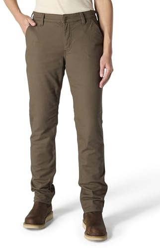 Carhartt Women's The Essential Lined Canvas Pant, Tarmac, 16 Short