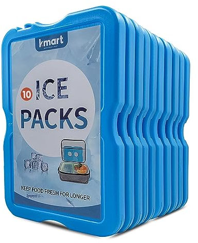 Home Freezer Blocks Ice Packs for Lunch Bags & Coolers - Slim, Reusable & BPA-Free Freezer Packs | Long-Lasting, Quick Freeze | Perfect for Picnic, Camping, Beach & Outdoor Sports (Blue - 10 Pack)