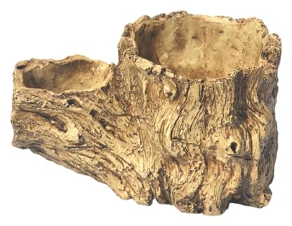 Baoblaze Vintage Harz Blumentopf, Irregulärer Sukkulententopf, Pflanzer Kräuter Kaktus Sukkulente Behälter Skulptur Halter Baumwurzel Übertopf für Indoor Home (Nicht aus Holz), Stil G