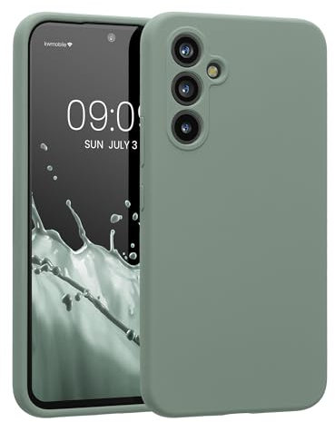 kwmobile Hülle kompatibel mit Samsung Galaxy A54 5G Hülle - A54 Case gummiert - Silikon Handyhülle - Schutzhülle Rainwashed Grün
