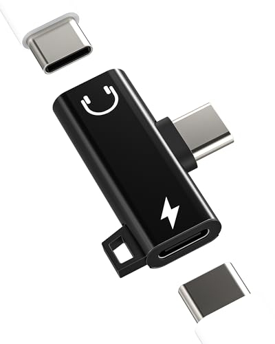 Adattatore Cuffie Caricatore USB C Per Apple iPhone 15 Pro Max Plus per iPad Pro Air Mini6 Compatibile con Samsung Type C Jack Caricabatterie Auricolari Sdoppiatore Cavo Aux Type-C Porta Tipo C Cavi