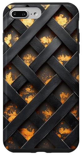 Hülle für iPhone 7 Plus/8 Plus Carbon Muster, schwarzes Design
