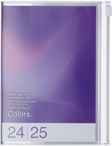 MARK'S 2024/2025 Taschenkalender A6 vertikal, Gradient, Purple: Von September 2024 bis Dezember 2025