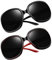 Joopin Übergroße Damen Sonnenbrille Schwarz und Moderne Sonnenbrille Damen Polarisiert Klassisch Schwarz Groß Trendy UV400 für Fahren und Reisen (Schwarz und Schwarz Rot)