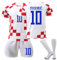 Kroatien 24 Fußball Trikot, Modric Hause/Auswärts Fußball Trikot für Kinder Erwachsener, Fussball Trikots Shorts und Socken Anzug Jungen Herren