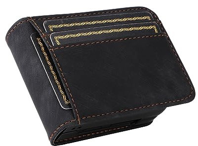 SEIAIYG Coque pour Samsung Galaxy Z Flip 6, Étui Rétro en Cuir avec Porte-Cartes, Antichoc, Housse Portefeuille pour Samsung Z Flip 6 5G (Noir)