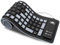 HELZOI Upgrade UK Layout Flexible Keyboard, Waterproof Foldable Portable Soft Silicone USB Wired Roll-up Silica Gel Computer PC Desktop Keyboard for Laptop Notebook PC Mac (Black+Grey)