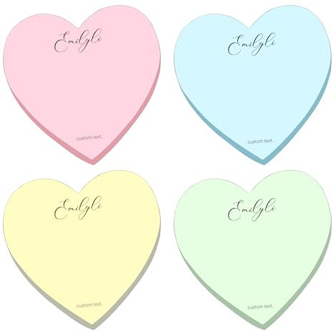 Personalisierte Notizblöcke, 12,7 x 19,1 cm, fügen Sie Ihren eigenen Text oder Namen hinzu, benutzerdefinierte Haftblöcke für Büro, Schule, Geschäftsmarketing oder Partyzubehör (Stil 5)