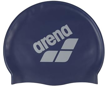 ARENA Unisex Big Logo Silicone Swim Cap for Women and Men Fitness Swimmers Intensive Training Durable Soft Elastic Bathing Cap