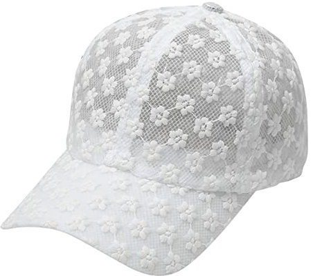 Generisch Baseball Cap Damen Kappe Verstellbare Spitze Blumen Outdoor Running Freizeit Basecap Sommer Mode Lässig Hohl Baseballmütze Mesh Atmungsaktiv Sonnenhut