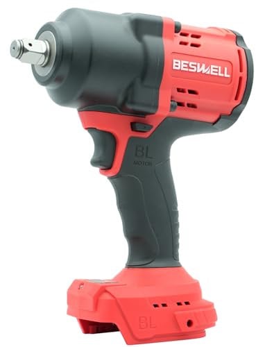 BESWELL CIW-112B1 1/2 Cordless Impact Wrench for Makita 18V Battery, Impact Wrench 885Ft-lbs High Torque Brushless Electric Impact Gun, Power Impact Driver with 4-Mode Speed, LED Light(no battery)