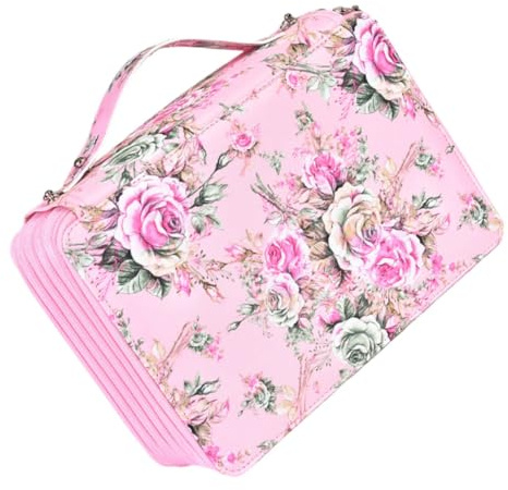 FONDOTIN Fächer Federtasche Groß mit Tragegriff Multilagige Stifteaufbewahrung für Künstler und Schüler Elegantes Design Strapazierfähiges Material Praktisch für Zeichnen und Schule