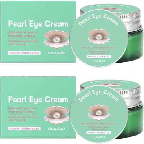 Perlen-Augencreme mit Rindertalg, straffende Augencreme, pflegende und glättende Pflege, reduziert feine Linien, strafft sichtbar reife Haut, aufhellend und glättend