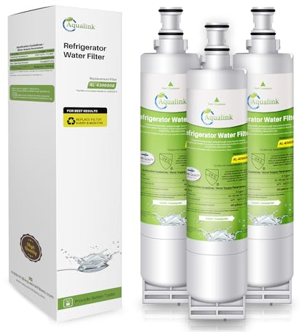 Aqualink 4396508 Kühlschrank Wasser Filter für Whirlpool Wasserfilter 4396508, 4396510, edr5rxd1, everydrop Filter 5, NLC240 V, Pur w10186668, Kenmore 46–9010 3 Pack Weiß