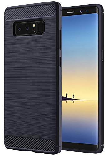 ebestStar - Cover per Samsung Note 8 Galaxy, Custodia Protezione Carbonio Design, TPU Morbida Antiurto, Blu scuro