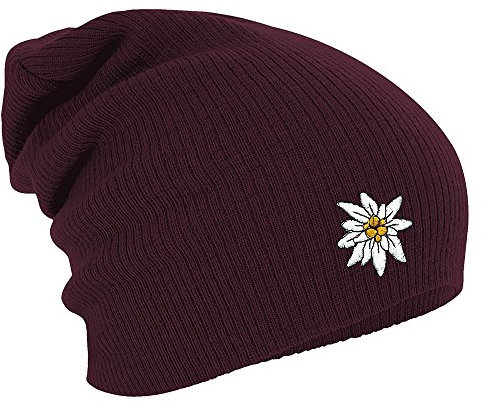 Fan-O-Menal Textilien Longbeanie Slouch-Beanie Wintermütze Edelweiss 54822 Farbe Bordeaux