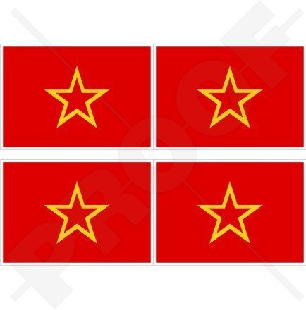 ROTE ARMEE Russische Flagge sowjetische Streitkräfte USSR RUSSLAND 50mm Auto & Motorrad Aufkleber, x4 Vinyl Stickers