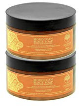 Savon noir marocain à base d'argan et fleur d'oranger (2 packs de 150ml)