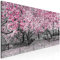 murando Quadro Alberi 225x90 cm 5 pezzi Stampa su tela in TNT XXL Immagini moderni Murale Fotografia Grafica Decorazione da parete Fiori grigio pink rosa c-C-0244-b-n