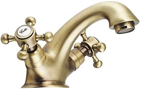 ANTEA Robinet de lavabo avec bonde de vidage Bronze