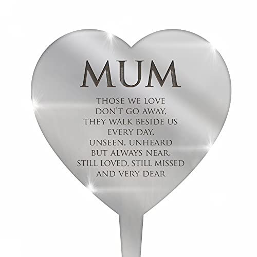 Those We Love Don't Go Away Grave Memorial Signs - Robin, Heart, Angel Graveside Remembrance Plaques - PERSONALISED Grave Ornaments for Mum, Dad, Husband, Nan, Grandad, Brother, Son, Sister