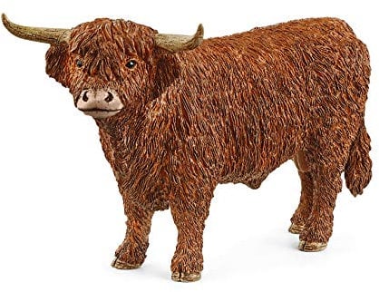 schleich FARM WORLD | Hochland Bulle 13919 | schleich Bauernhof Spielfigur | detailgetreue Tierfiguren | tolles Geschenk für Jungen und Mädchen | Bauernhof Spielzeug ab 3 Jahre | 14 x 6 x 8 cm