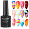 MIZHSE Clear Blooming Gel, Blooming Gel UV Nagellack Blumeneffekte, Universal Blühender Gellack Blume Marmor Effekt Nail Art Soak Off UV G el Maniküre DIY Nageldesign Zuhause 10ML 1PC