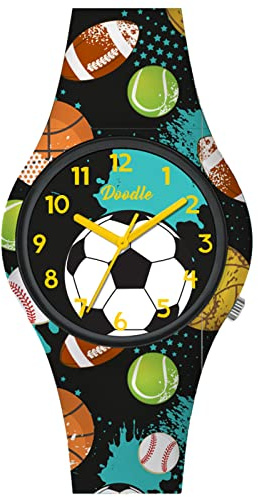 Doodle Watch Kinderuhr Ballsport Quarz mit Silikonband DO32013