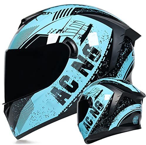 SDFGDFD Motorrad-Integralhelm Motorradhelm Integralhelm mit Sonnenblende,ECE/DOT-zugelassen Motorradhelm Integralhelm Rollerhelm Fullface Helm Sturzhelm Motorrad-Integralhelm