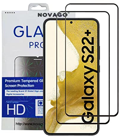 NOVAGO Compatible Samsung Galaxy S22 Plus, S22+ 5G, S23+ 5G, S23 Plus 5G -Pack de 2 Films Protection écran en Verre trempé résistant