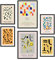 Nacnic Set von 6 Poster von Paul Klee. Sammlung von Platten mit ästhetischer Collage für Innendekoration. Größen A3 und A4. Schwarzer Rahmen.