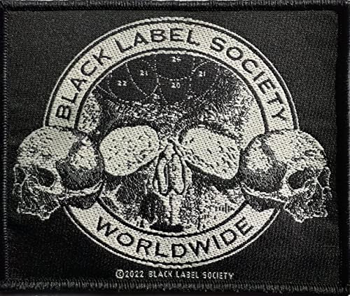 Razamataz Black Label Society Aufnäher, Totenkopf, 9cm x 10cm