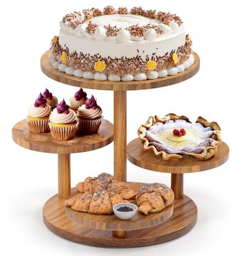 HURZMORO Etagere 4 Etagen für 50 Cupcakes, Ständer für Desserts, Kuchen, Donuts,Obst Etagere und Brezelständer für Weihnachten,Hochzeit, Geburtstag