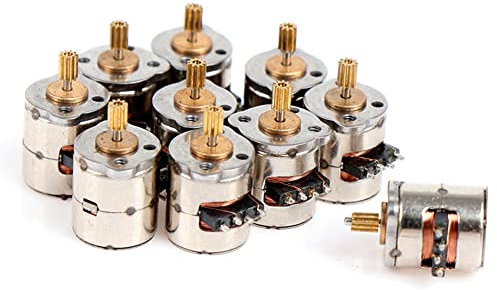 Sknrlko 10 StüCke/Packungen Mini 2 Phasen 4 Draht Schrittmotor Miniatur Schrittmotor mit Getriebe Kleiner Kleiner Mini Motor Spielzeugmotor DIY