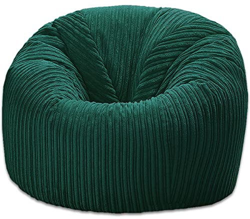 Beautiful Beanbags - Jumbo Cord Beanbag Chair, Plush Jumbo Cord Lounger, Great as Recliner (Teal)