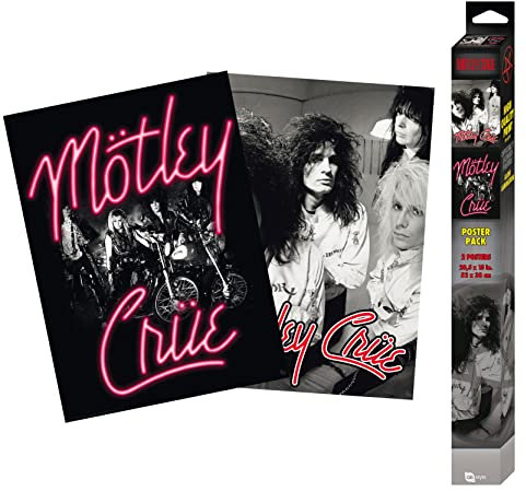 GB Eye – Motley CRUE Chibi Poster, Neonrosa, Camisole, 52 x 38 cm, 2 Stück